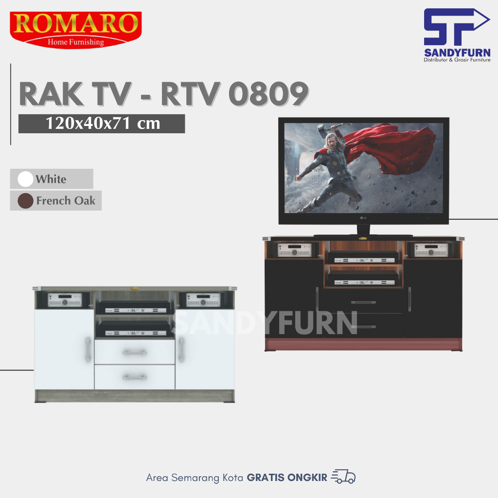 ROMARO - RTV 0809 - Rak Televisi