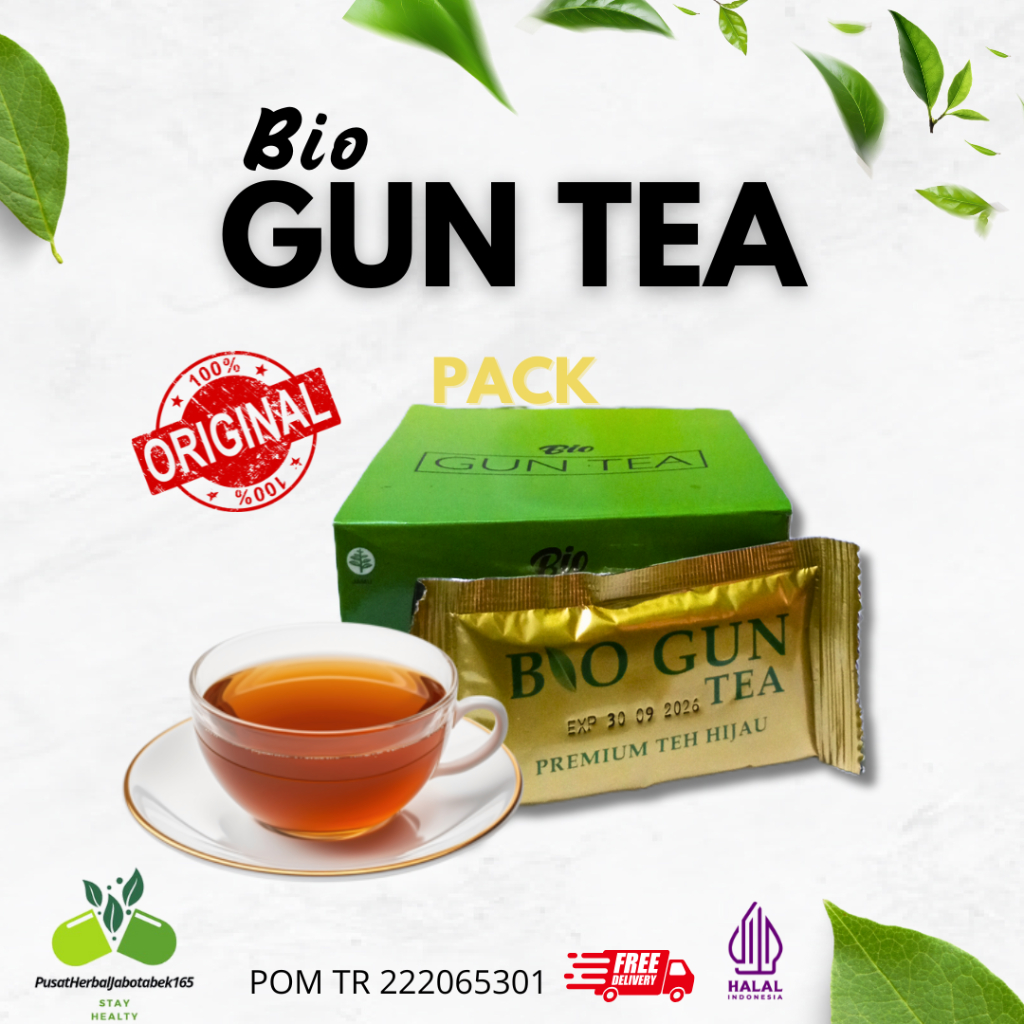 

Bio Gun Tea ( Teh Hijau Premium) Untuk Kesuburan & Vitalitas Pria - Per Box Original 100% bpom