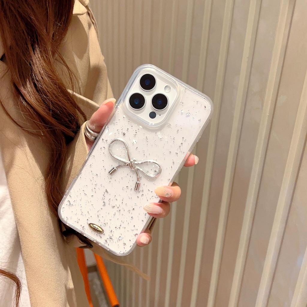 New Case Iphone Glitter Ribbon Clear Case Compatible For Iphone x xs Xr 11 12 13 14 15 16 16E 17 17A