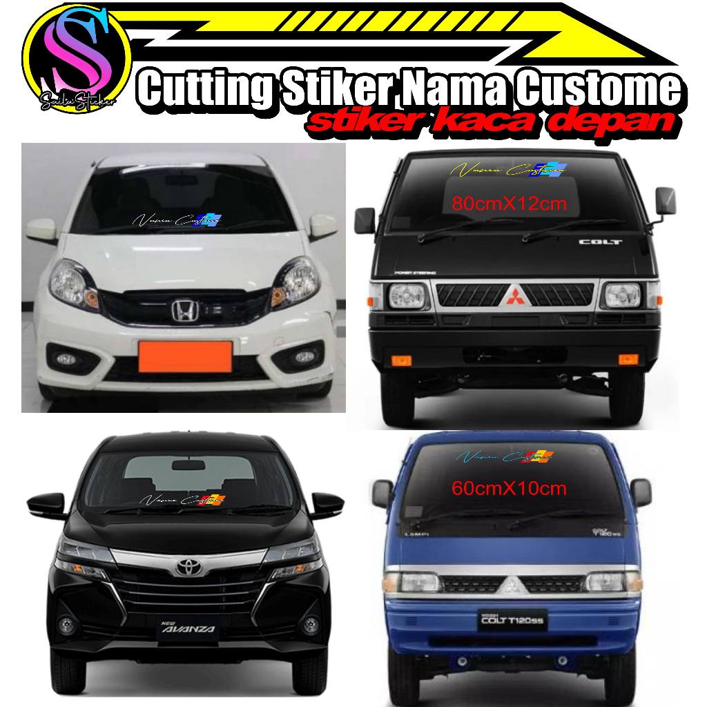 12/STICKER CUTTING KACA/STIKER CUSTOME/STIKER MOBIL/STIKER SIMPEL/STIKER NAMA CUSTOM/STIKER KACA MOB
