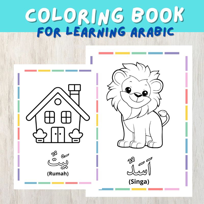 Buku mewarnai anak-anak untuk belajar bahasa arab