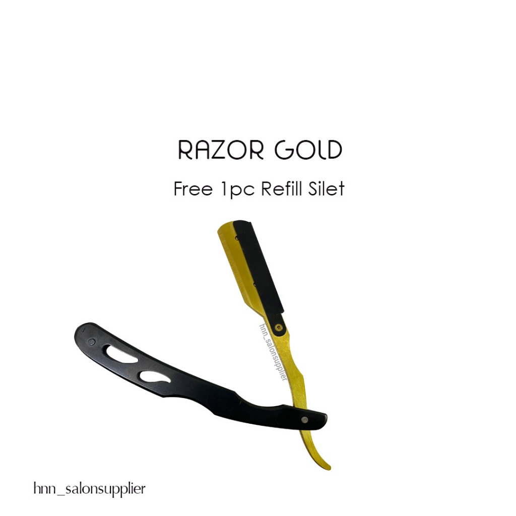 Razor Gold Full Stainless Isi Ulang Silet Pisau Cukur Lipat