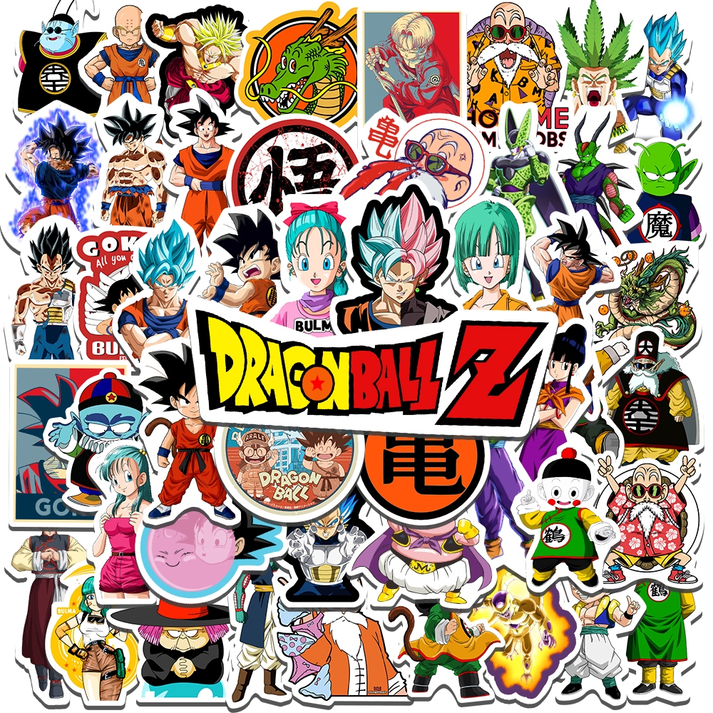 

[50 PCS]Stiker Anime Dragon Ball Decal Vinyl Anti Air - Sticker Aesthetic Buku Journal Koper Casing HP Tablet Laptop Helm Motor Botol