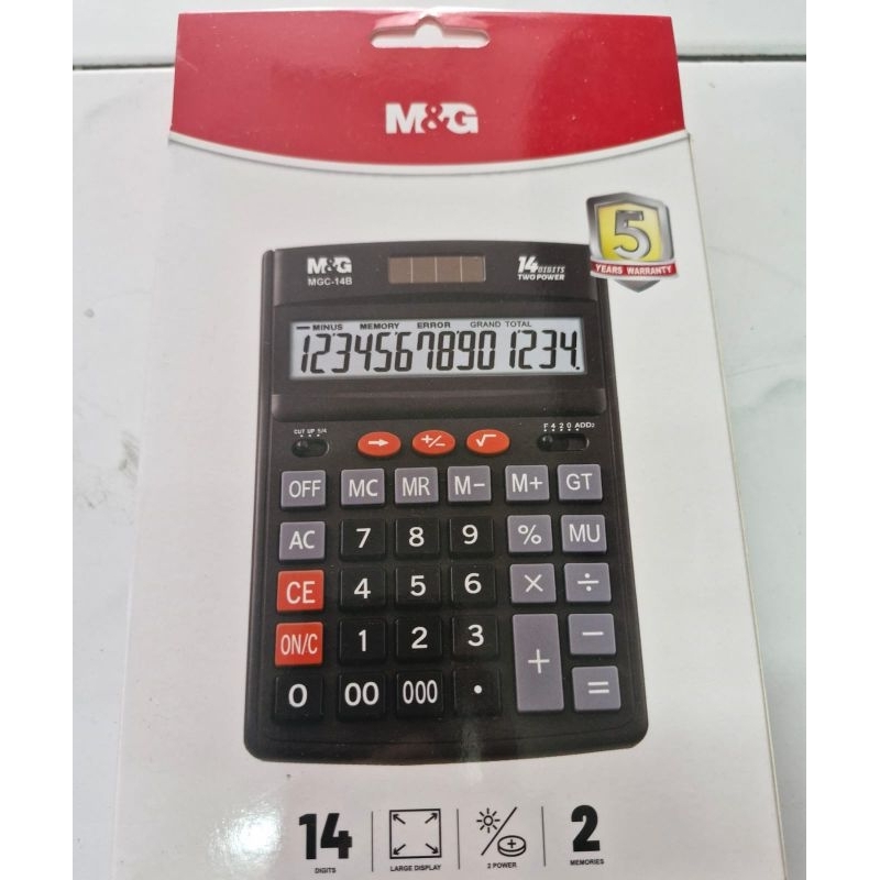 

CALCULATOR M&G ADG981J6 14 DIGIT / KALKULATOR BESAR 14 DIGIT