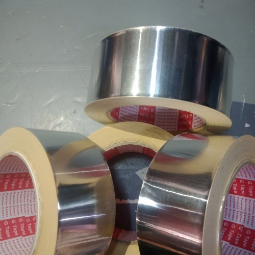 Lakban Aluminium Foil G Tape Aluminium Tape Isolasi Tahan Panas (Tebal) 48cm x 40mtr