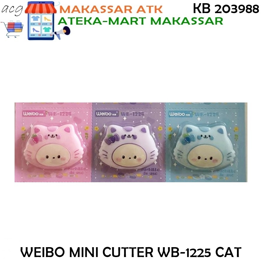 

[1PCS] WEIBO MINI CUTTER WB-1225 CAT PEMOTONG KERTAS LUCU