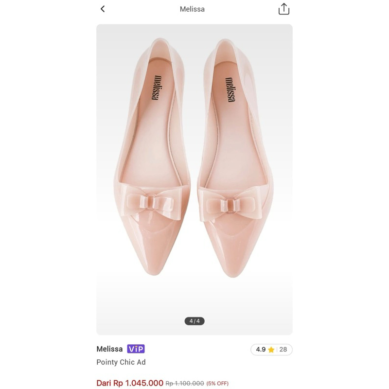 Preloved Melissa shoes Original size 38