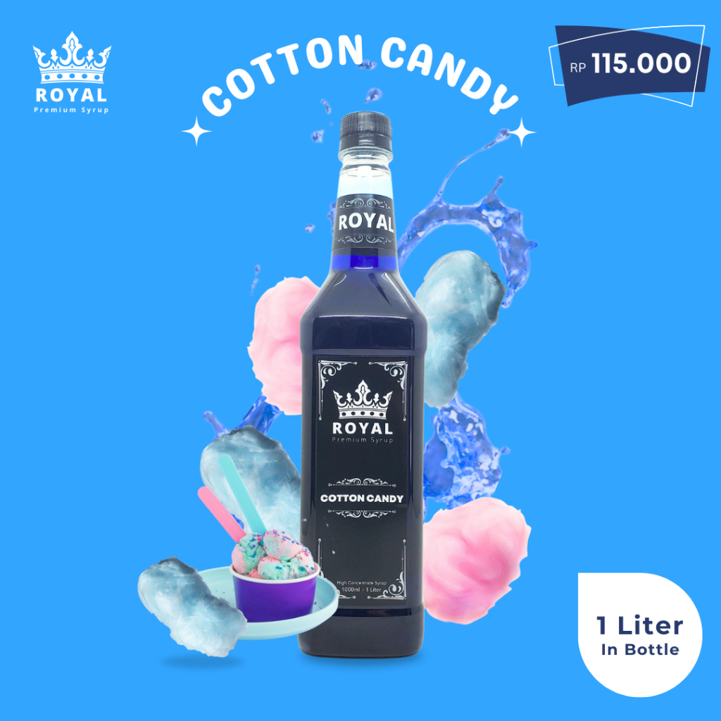 

Royal Cotton candy Syrup - Sirup Cotton Candy (Premium Quality) - 1 Liter