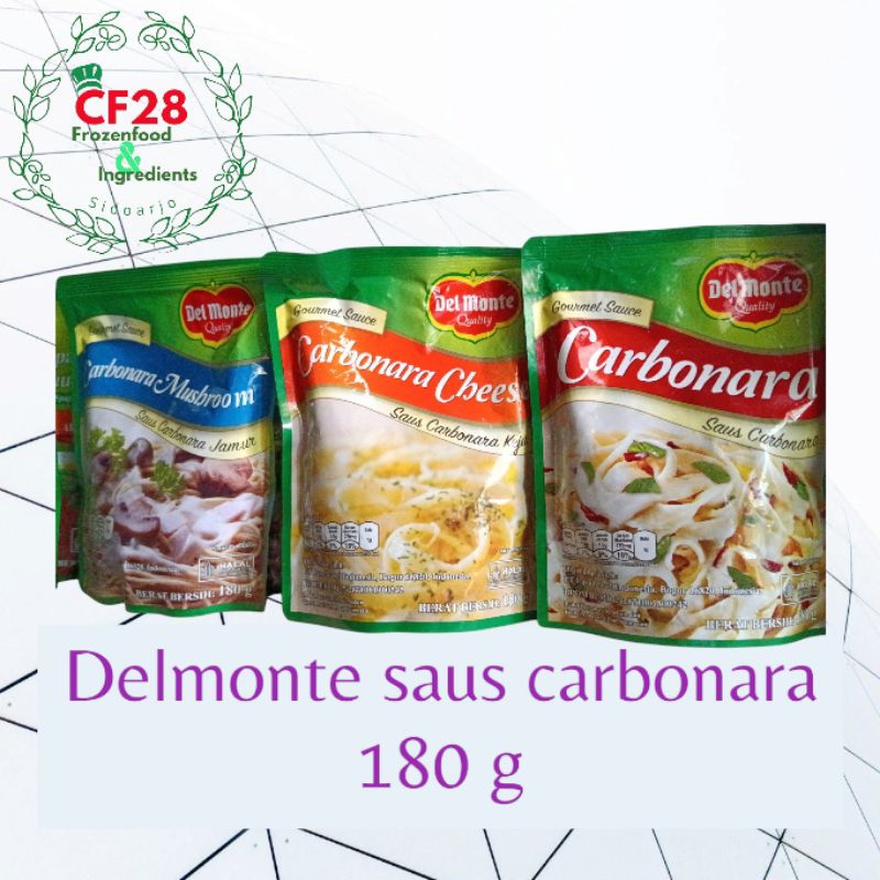 

Delmonte saus carbonara siap pakai 180g