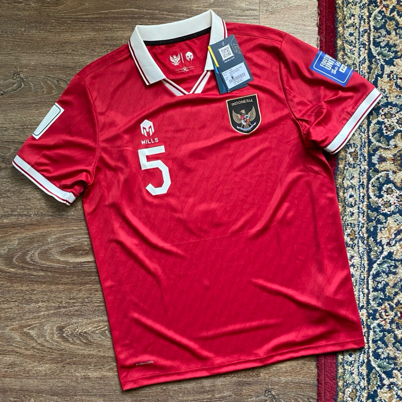 Jersey Timnas Indonesia Original Mills 2022/2024 Rizky Ridho Size XL