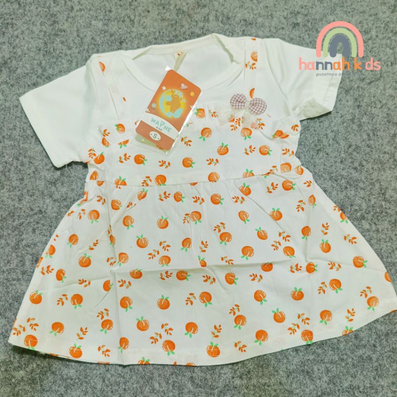 HABISKAN STOK DRESS ANAK IMPORT MOTIF JERUK