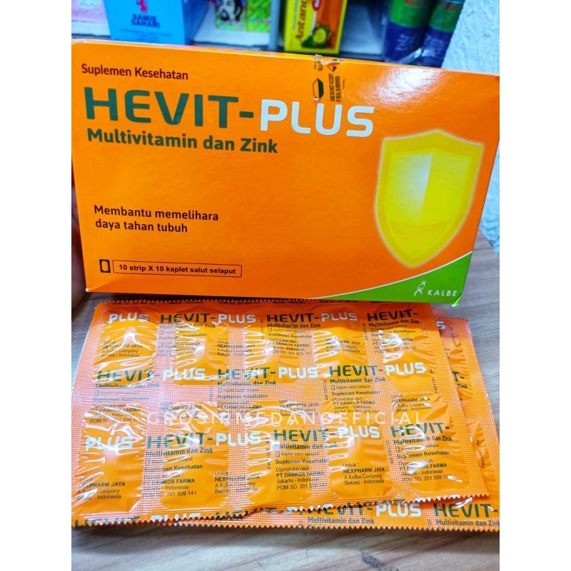 HEVIT PLUS MULTIVITAMIN DAN ZINC - HEVIT PLUS MEMELIHARA DAYA TAHAN TUBUH - PER STRIP