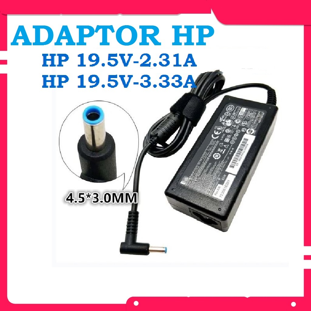 Cas Charger Adaptor Original Laptop HP Pin Biru HP 14 14S Envy 14 Pavilion 15 Elitebook ProBook Seri