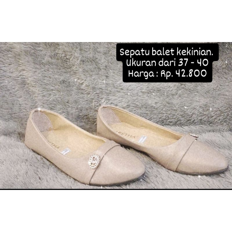 SEPATU, SEPATU BALET, BALET WANITA, SEPATU SENDAL WANITA, SEPATU BALET KEKINIAN, SEPATU BARU, SEPATU