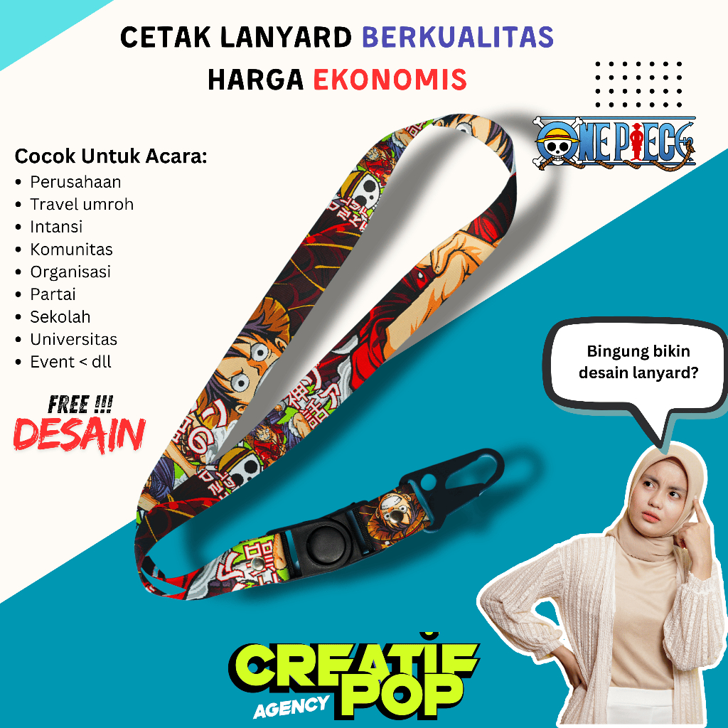 

CREATIF POP - Tali Lanyard Premium Custom Anime One Piece 1