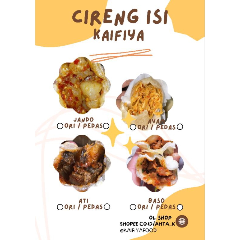 

Cireng Isi Kaifiya Original/Pedas