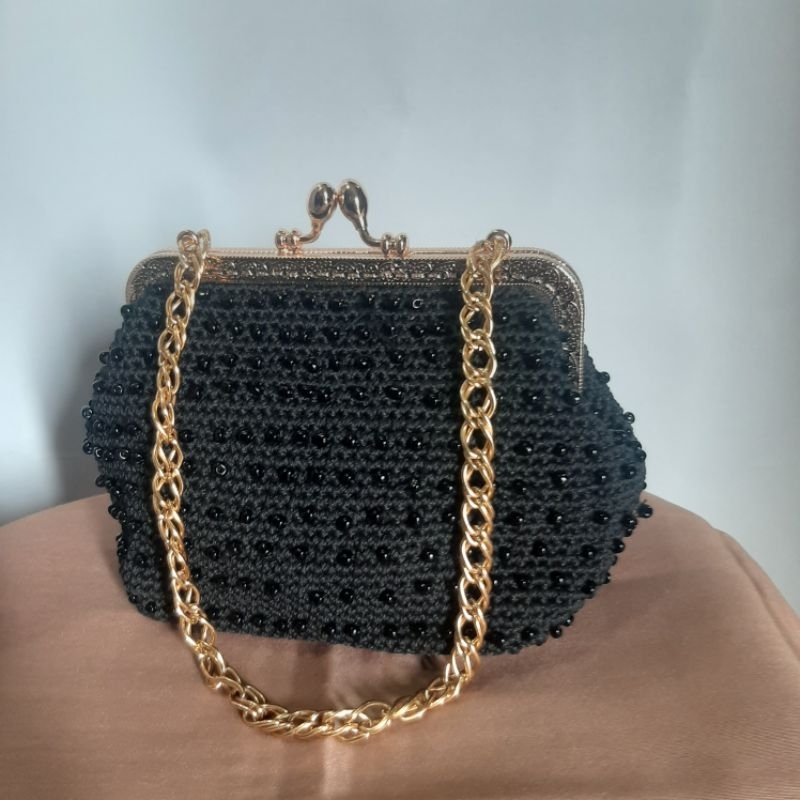 tas rajut pesta/ handbag