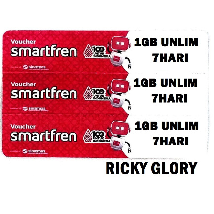 Voucher smartfren unlimited 1GB 7hari