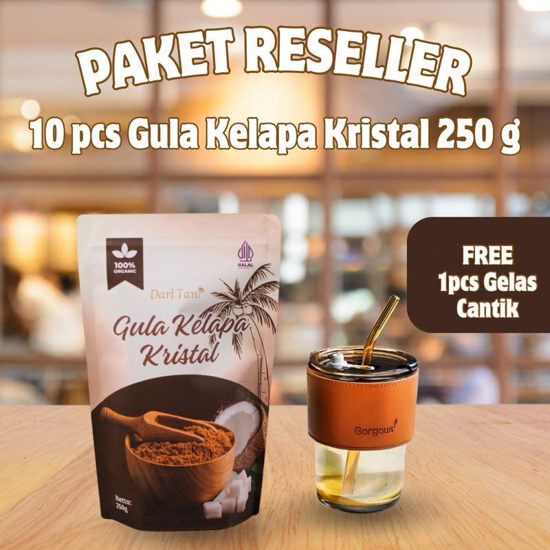 

DARI TANI | PAKET RESELLER 10 pcs Gula Kelapa Kristal Organik / Gula Jawa Bubuk / Gula Semut Organik / Brown Sugar