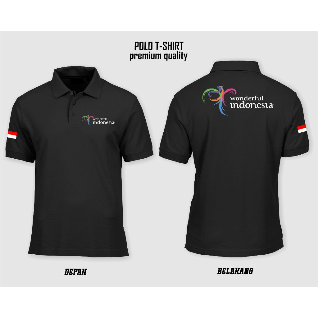 Kaos polo premium wonderful indonesia