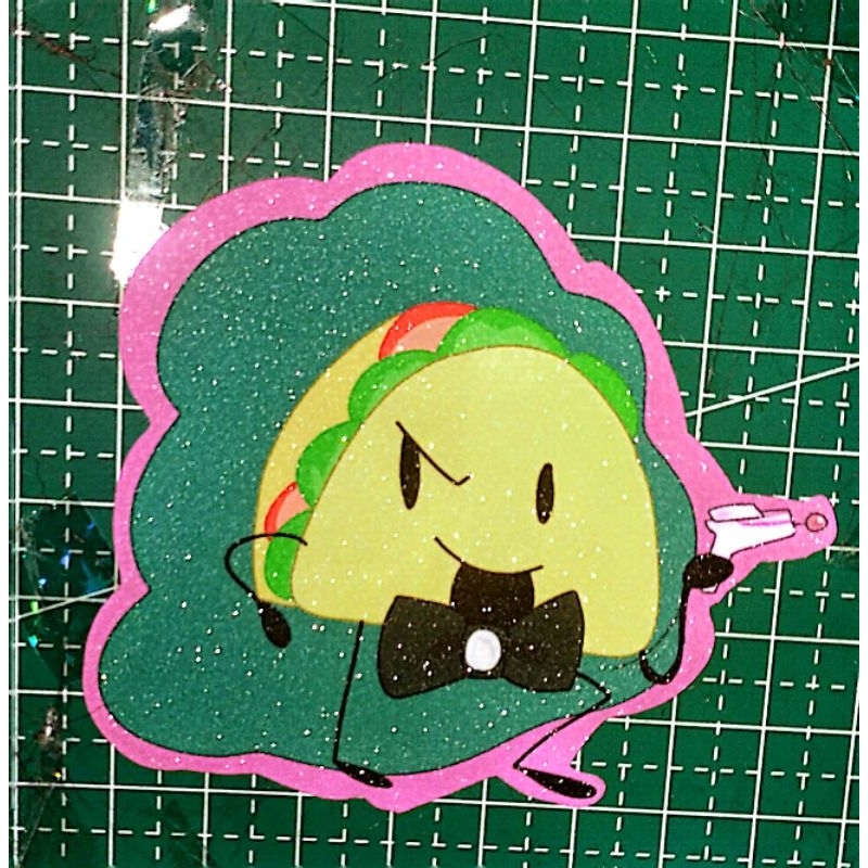 

Taco inanimate insanity glitter sticker