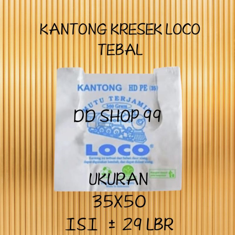 LOCO TEBAL Uk 40,Kantong kresek loco/Plastik loco/Loco putih/kantong plastik