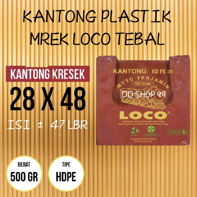 (Varian) Plastik Loco Uk 40 - 17 / Kantong plastik loco/kantong kresek/Plastik loco Merah/Loco tebal