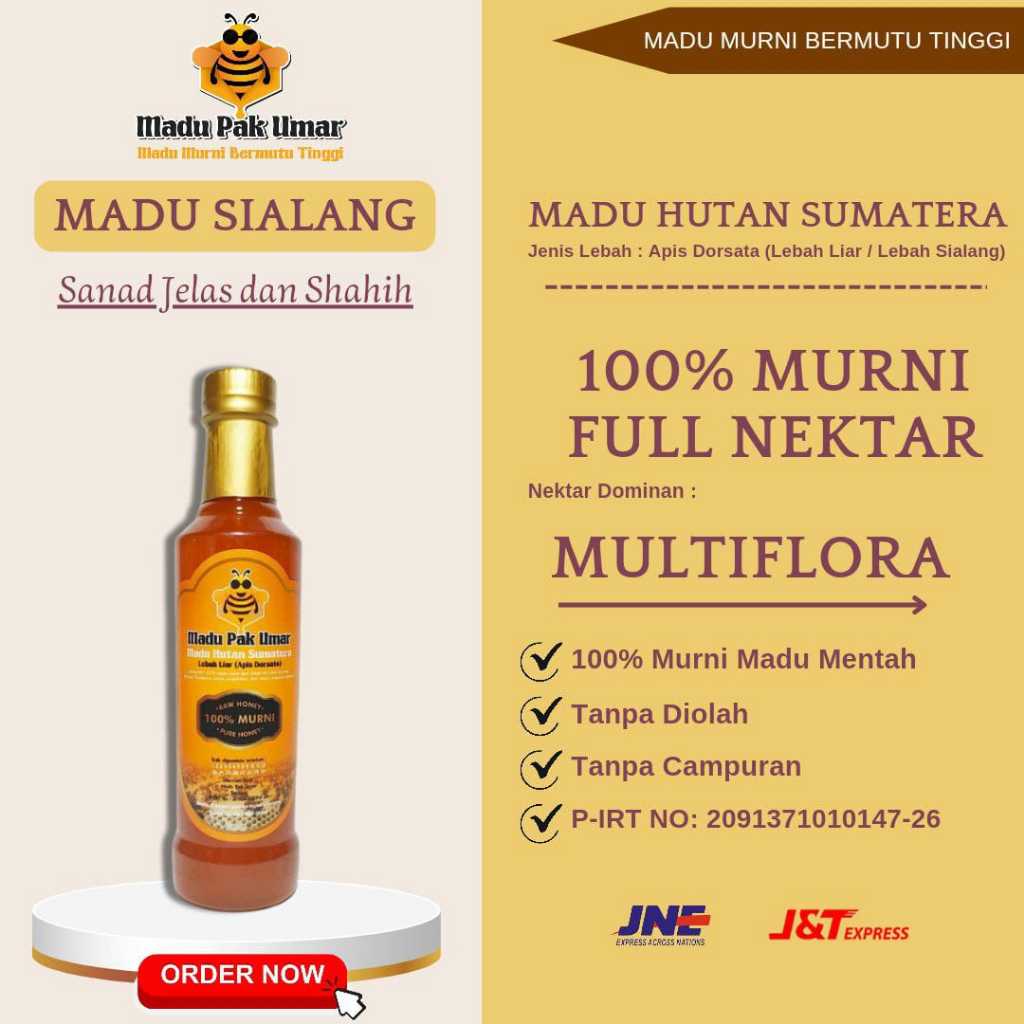 

HANS - Madu Hutan Liar Pak Umar Lebah Honey Pure Raw Murni Hutan Sumatera Tanpa campuran