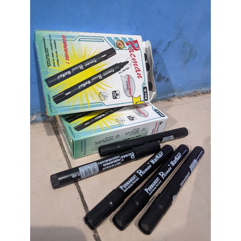 

12 PCS SPIDOL PERMANEN - GP SPIDOL PERMANEN - 12 PCS SPIDOL MARKER PACMAN / SPIDOL PERMANEN / SPIDOL