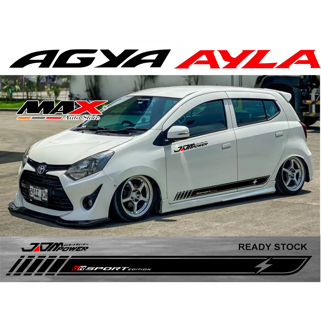Sticker agya ayla terbaru 2013-2021, Sticker list body mobil agya ayla simple