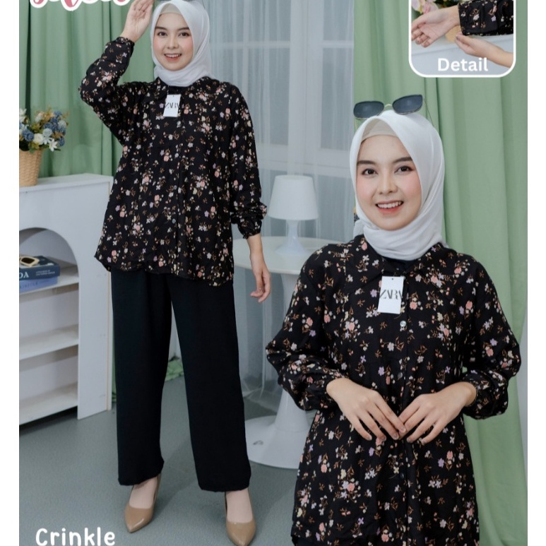 KP8 PREMIUM SET ZARA KATUN MIX CRINKLE LD 11  SETELAN ZARA  ONE SET ZARA VIRAL  SETELAN WANITA KEKAN