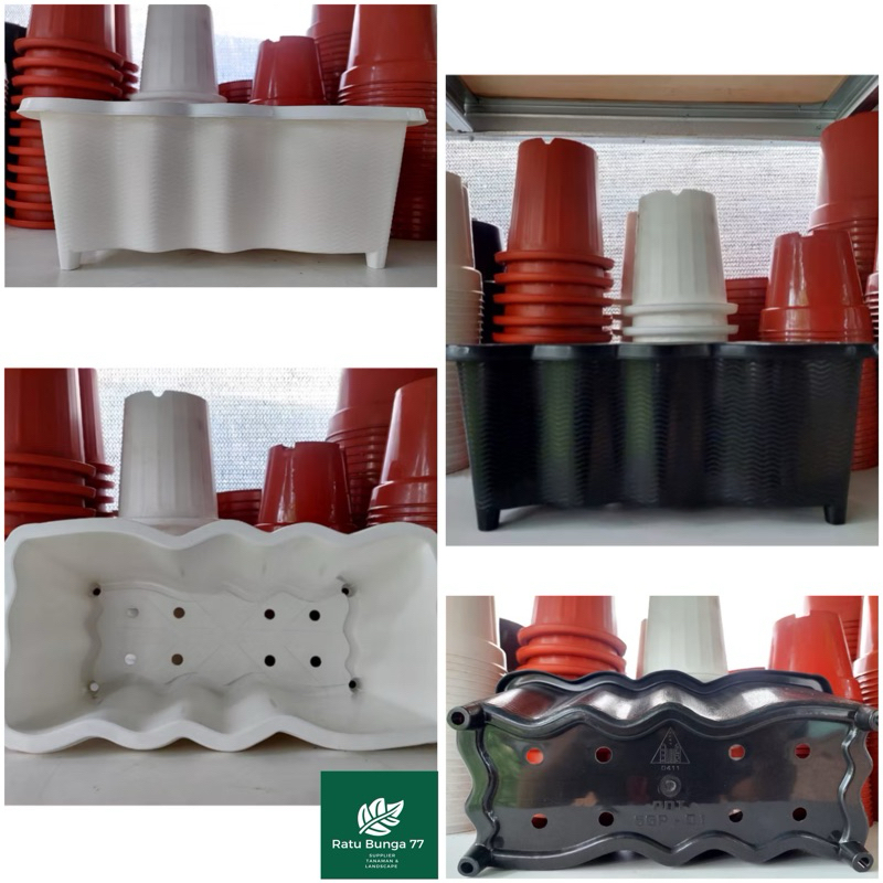 Pot Sgp Hitam & Putih panjang 30 cm