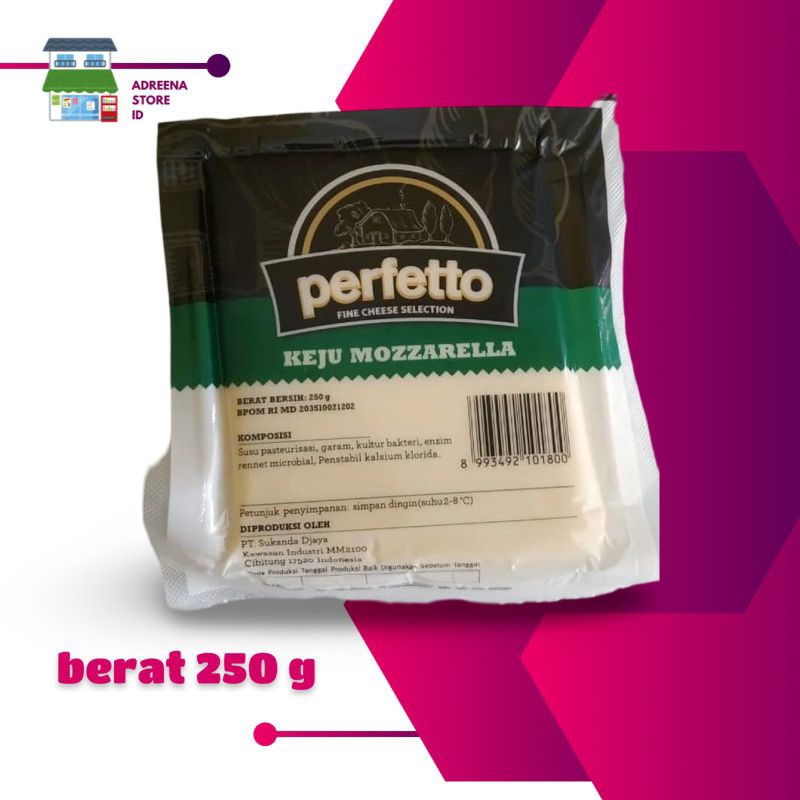 

PERFETTO KEJU MOZZARELLA BERAT 250 G ORIGINAL MELELEH