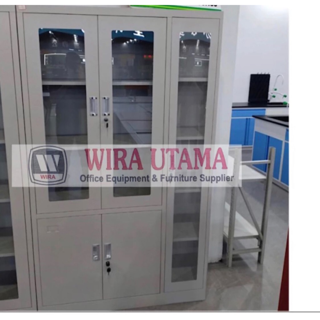 Lemari 3 Pintu Murah / Lemari Besi 3 Pintu / Lemari 3 Pintu Kaca / Lemari Buku 3 Pintu / Lemari Arsi