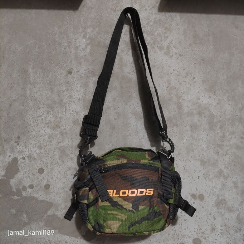 TAS SELEMPANG WAISTBAG BLOODS ROLLO ARMY ORIGINAL.