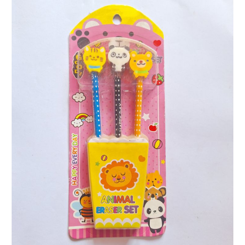 

Pensil HB + Stef Animal / Pensil lucu 1 Set ( 3 Pcs )