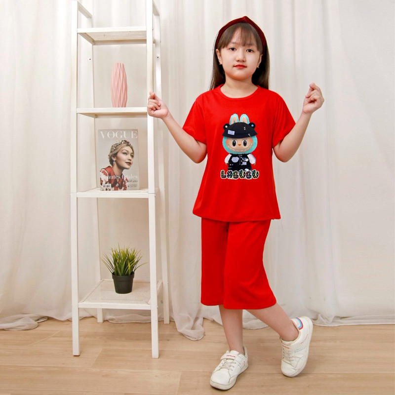 BAJU ANAK PEREMPUAN LABUBU/STELAN ANAK PEREMPUAN VIRAL/BAJU ANAK PEREMPUAN USIA 2- 8 TAHUN