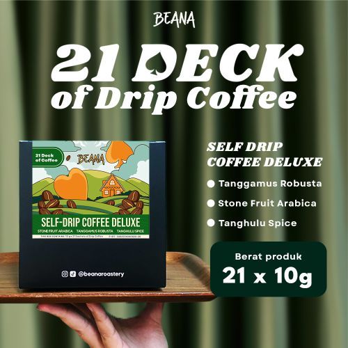 

Beana Roastery - 21 Deck of Drip Coffee Box (Isi 21 sachet) Coffee Drip Box Jumbo Kopi Drip Self-drip Bag