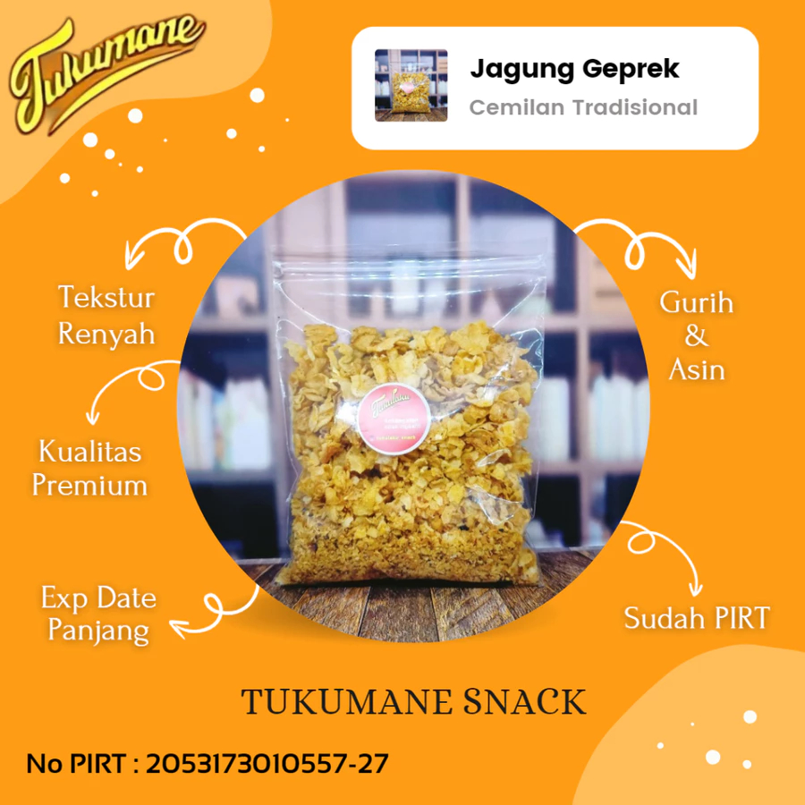 

Jagung Geprek Cemilan Tradisional 1000 g Emping Jagung Pedas Manis 1000 g