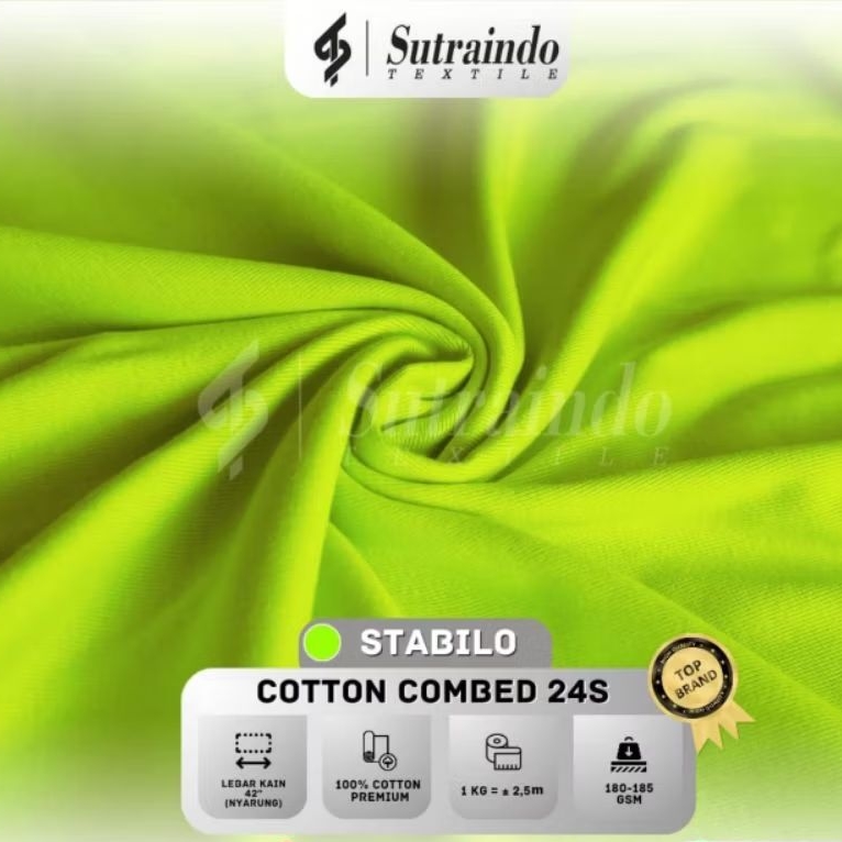 KAIN COTTON COMBED 24S (STABILO) PER 0.5 KG