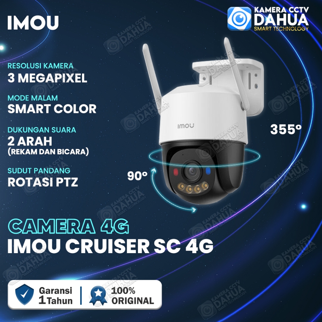 CAMERA CCTV 4G IMOU 3MP KAMERA SIM CARD COLOR PTZ