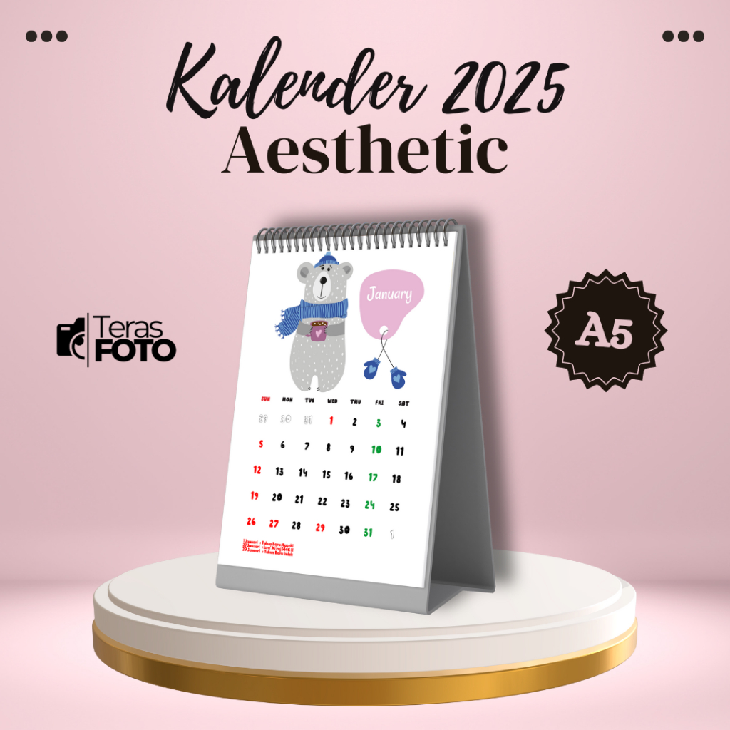 

KALENDER 2025 MOTIF AESTHETIC 02 / KALENDER ESTETIK/ KALENDER MEJA / KALENDER DINDING / KALENDER 2025 / Calendar 2025
