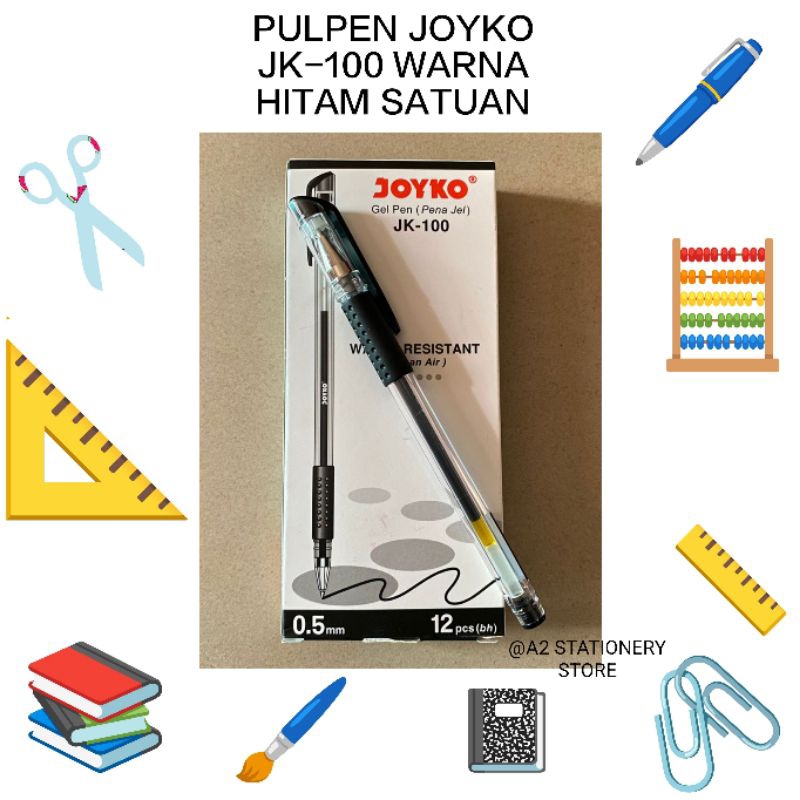 

PULPEN JOYKO JK-100 WARNA HITAM ~ SATUAN ECERAN PCS HARGA MURAH