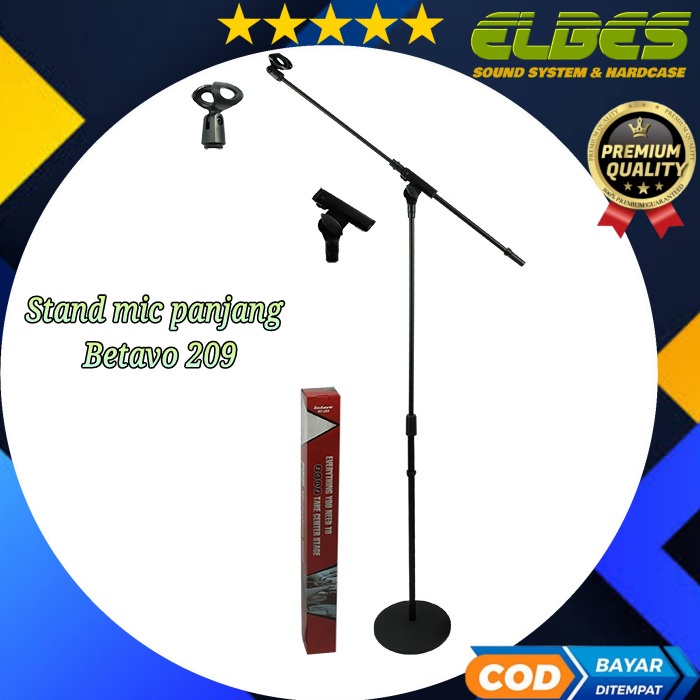 STAND MIC PANJANG BETAVO ST209 bawah besi bulat