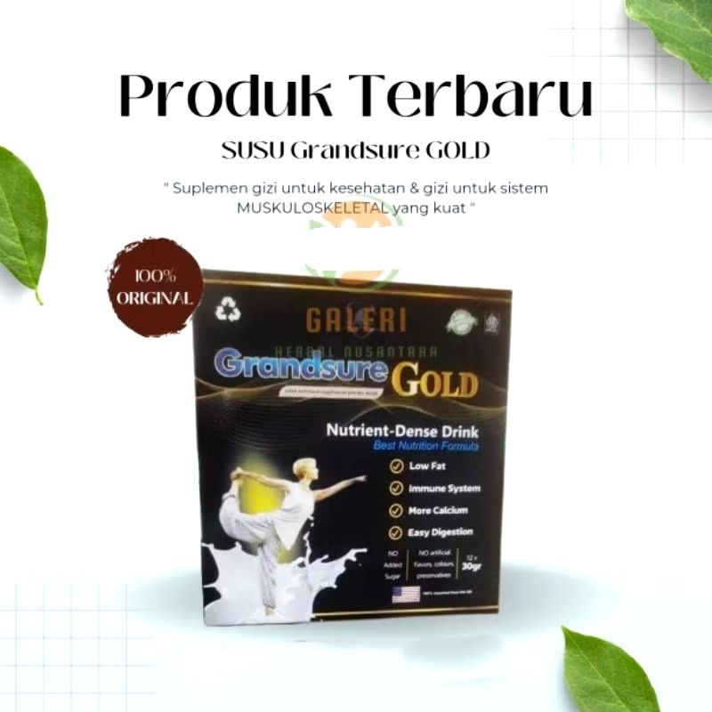 

Promo 1box Grandsure susu tulang sendi asam urat 100% Herbal Original Bpom