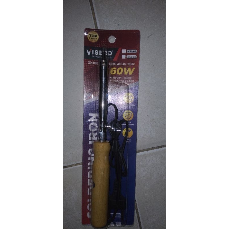 SOLDER 60W VISERO GAGANG KAYU SOLDER SOLDERAN LISTRIK 60WATT