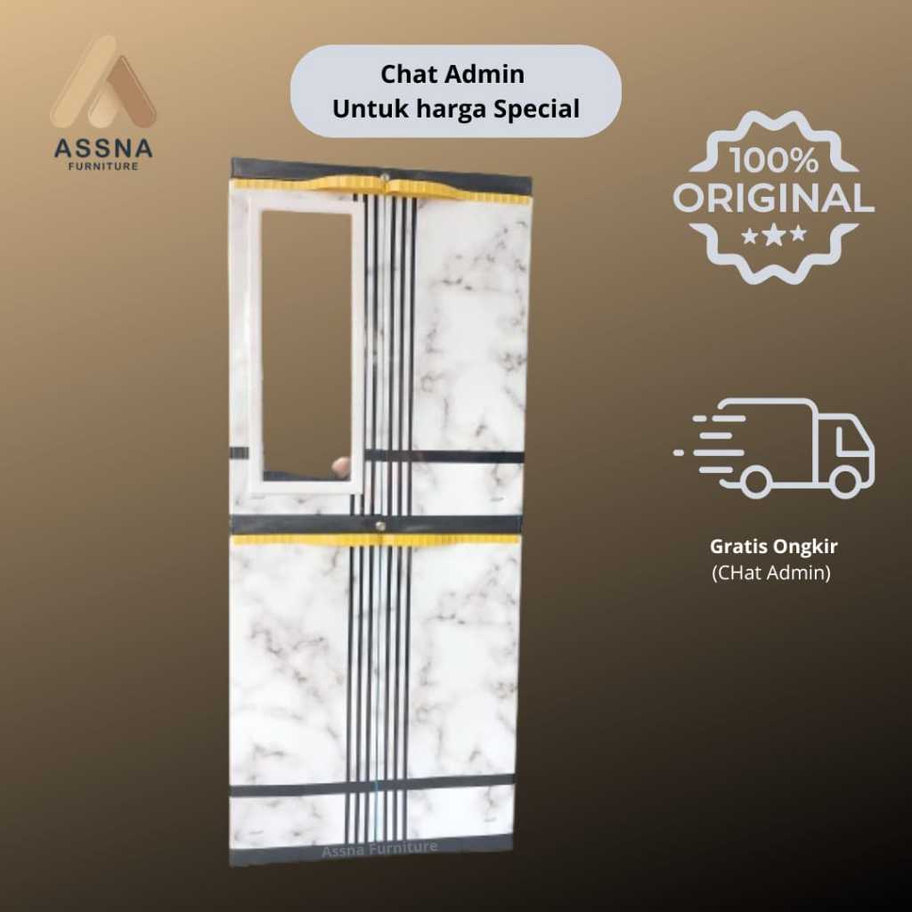 Sinbak lemari pakaian plastik motif marble multifungsi