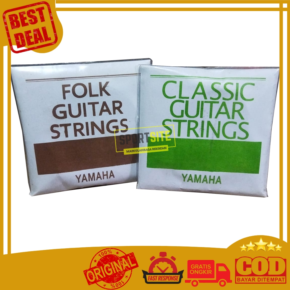 Senar Gitar Acoustic Classic String Steel Nylon Original Yamaha Alat Aksesoris Musik Folk Classic Gu
