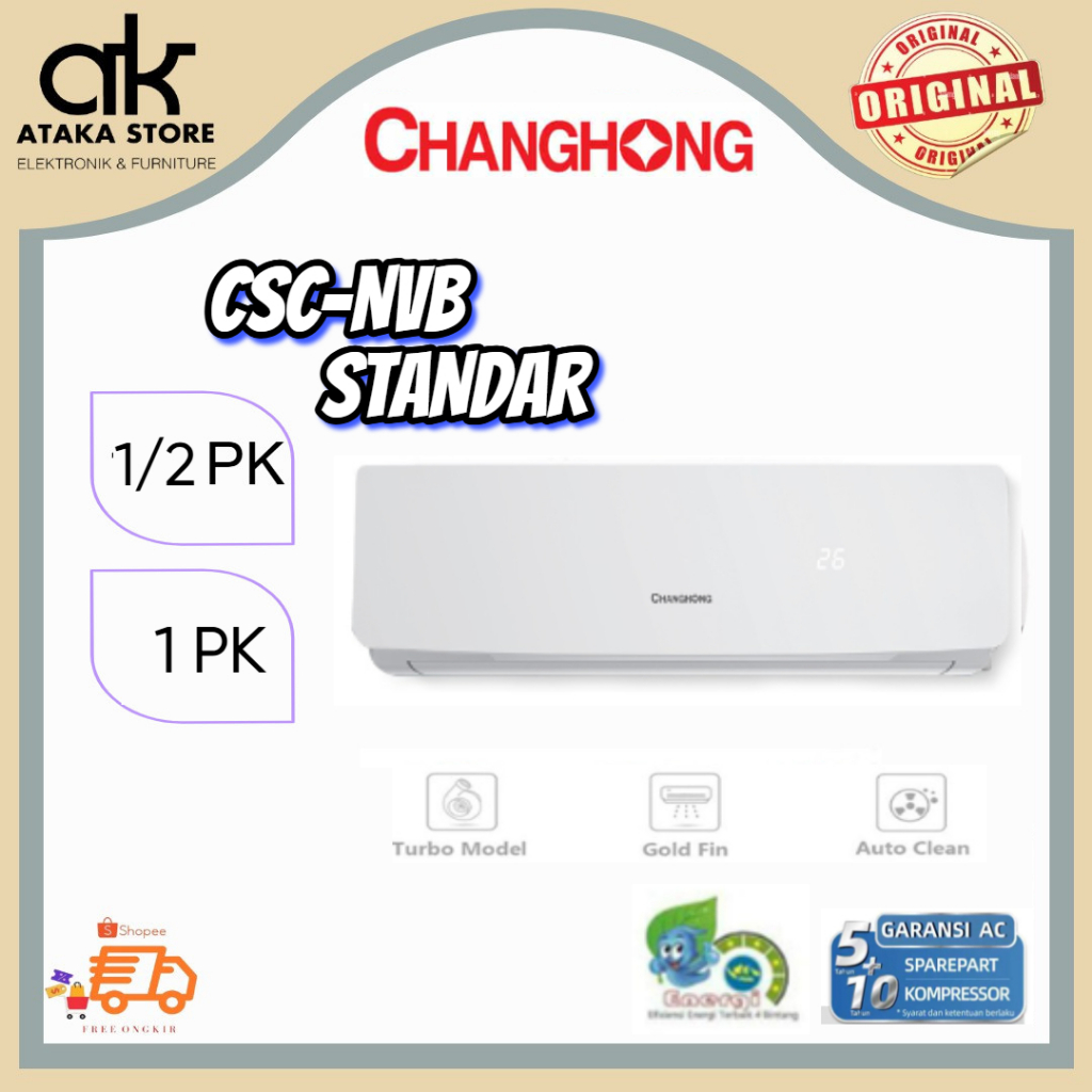 AC CHANGHONG STANDARD 1/2PK (CSC05NVB) / 1PK (CSC09NVB)