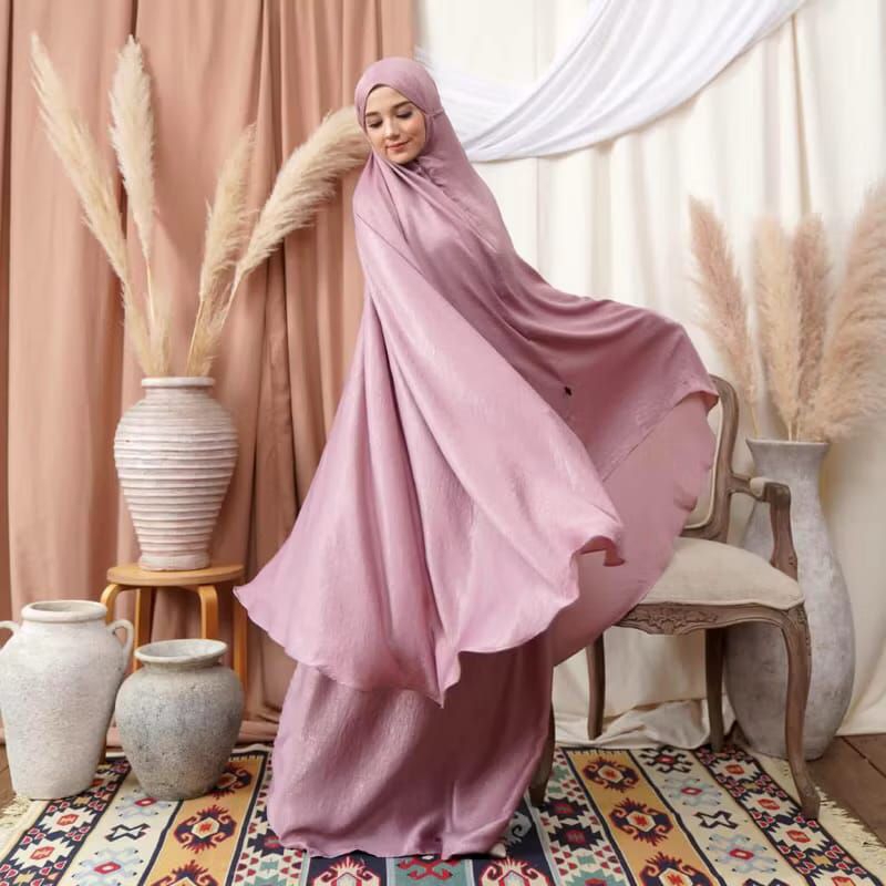 Mukena Dewasa Polos Katun Premium Traveling